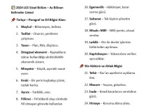 LGS AZ BİLİNEN KELİMELER VE ANLAMLARI