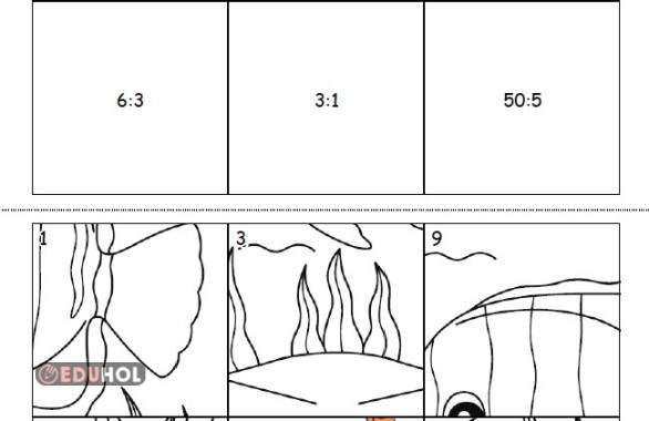 Bölme İşlemi Yapboz etkinliği (balık)