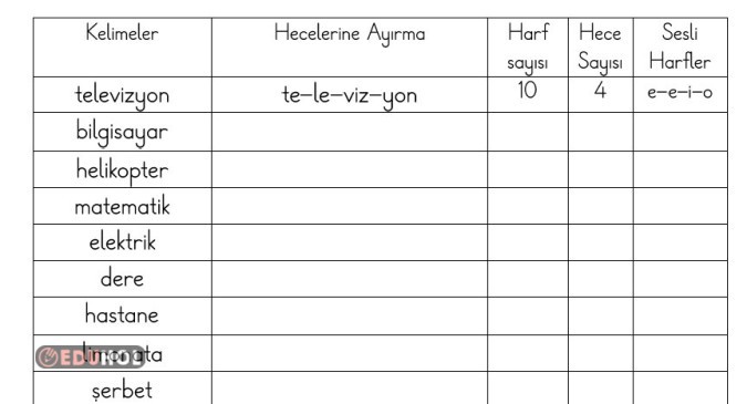 Dilbilgisi etkinlikleri 4 sayfa