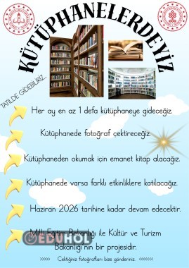 Kütüphanelerdeyiz Projesi Afişi
