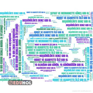Mevlananın Yedi Öğüdü wordificivatör çalışması