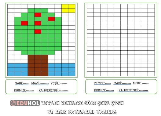 RENKLERE GÖRE BOYAMA ŞEKİLLERİN SAYISINI YAZMA