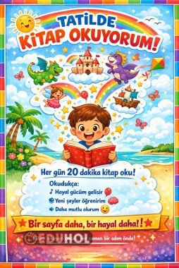 Tatilde Okuyorum Afişi.