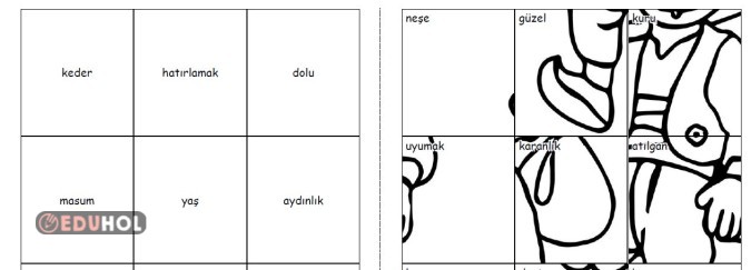 Zıt Anlamlı Kelimeler Yapboz