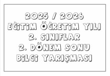 Dönem Sonu Etkinlikleri Bilgi Yarışması