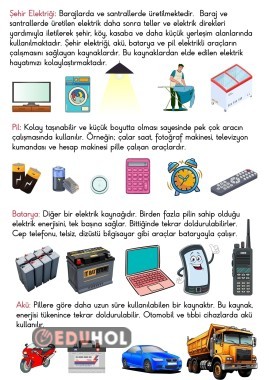 Şehir elektriği,pil,akü,batarya