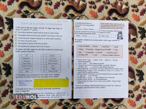 SOSYAL EKİM-KASIM SÜREÇ DEĞERLENDİRME