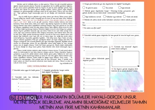 SÜREÇ DEĞERLENDİRME TÜRKÇE DEYİMLER