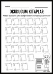 kitap okuma çizelgesi