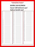 100 KELİME YAZ
