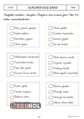OLAYLARIN OLUŞ SIRASI
