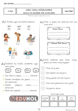 SÜREÇ DEĞERLENDİRME GÜÇLÜ VE GELİŞİME AÇIK ALANLARIM