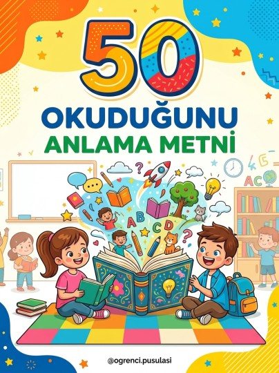 1-2-3-4.SINIF 50 OKUDUĞUNU ANLAMA METNİ VE SORULARI
