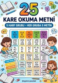 25 KARE OKUMA METNİ (HIZLI VE AKICI OKUMA)