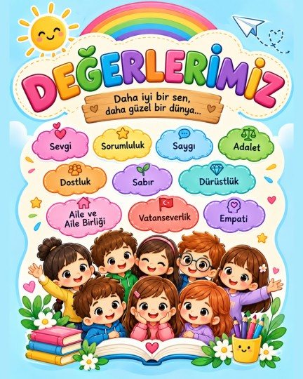 DEĞERLERİMİZ PANOSU (11 SAYFA)