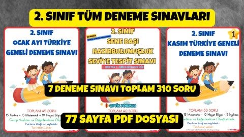 2. Sınıf Türkiye Geneli Tüm Deneme Sınavları